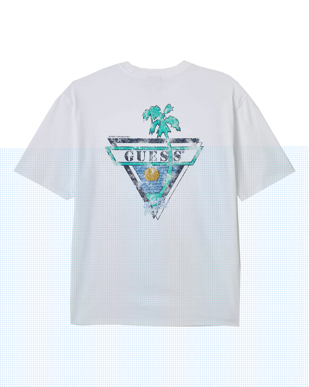 Man Tee Guess Originals Palms White
