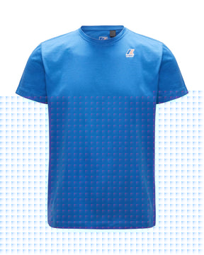 T-Shirt Uomo K-Way Le Vrai Edouard Blue Royal