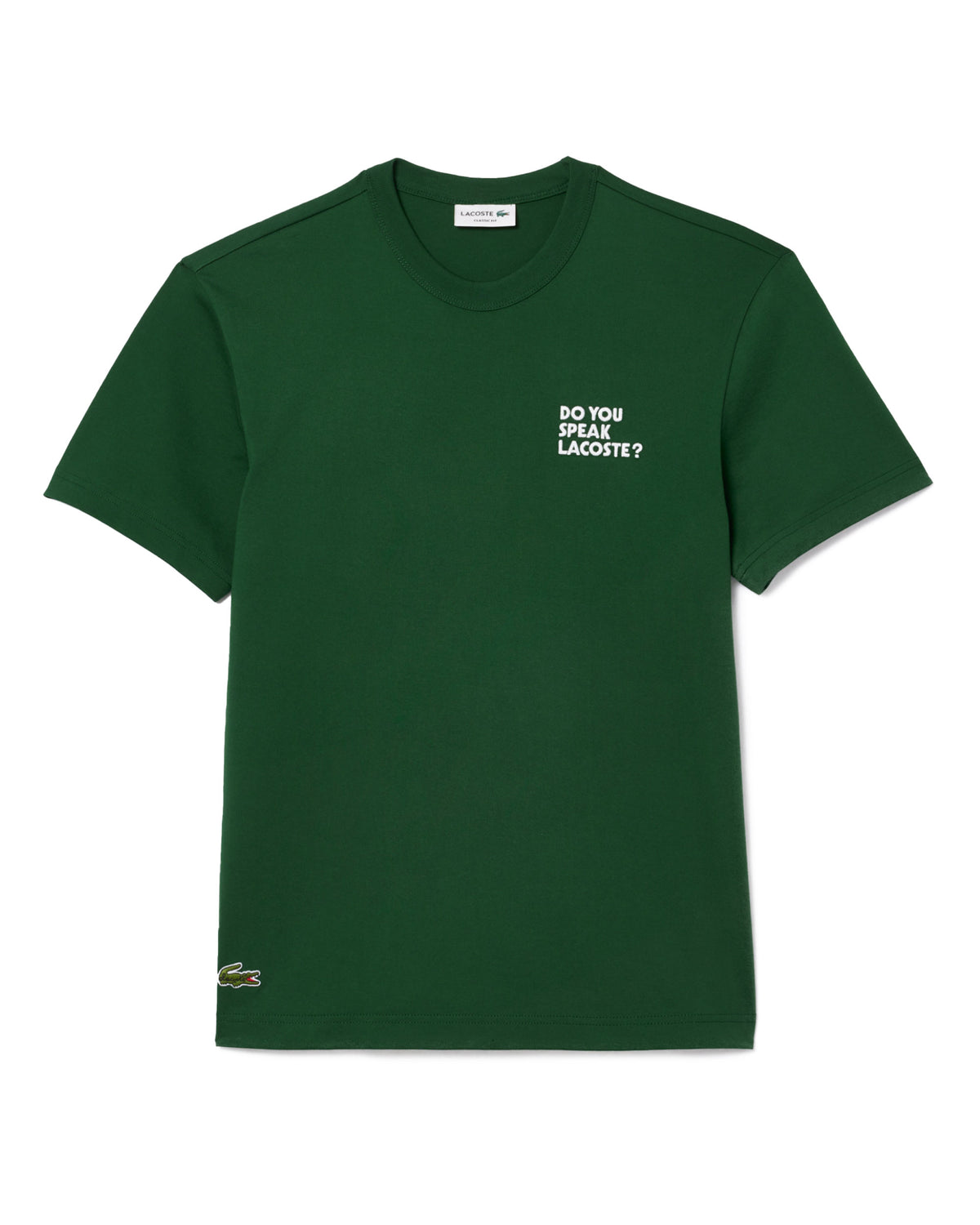 Man Tee Lacoste Script Green