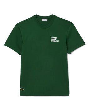 Man Tee Lacoste Script Green