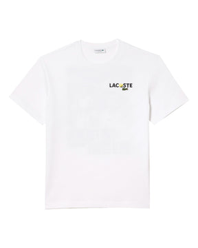 Man Tee Lacoste Tennis Print White
