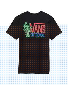 T-Shirt Uomo Vans Palm Lines SS Tee Nero