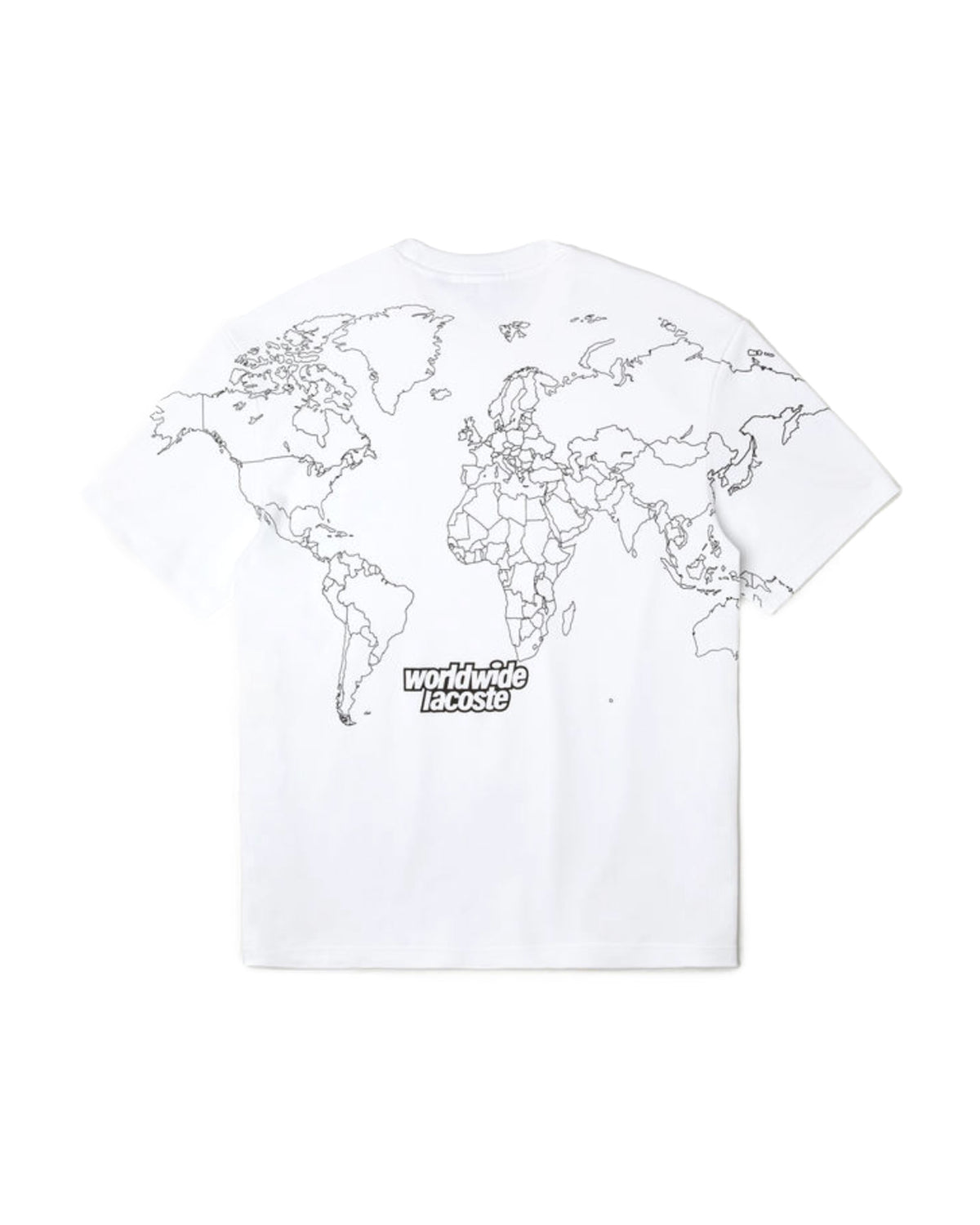 Man Tee Lacoste All Around The World White