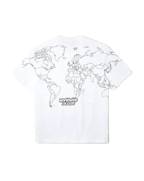 Man Tee Lacoste All Around The World White