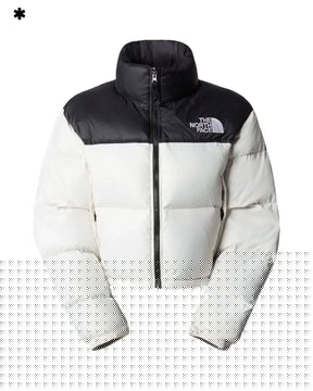 The North Face Nuptse Short Jacket White-Black