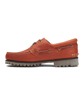 Timberland Authentic Boat Shoe Medium Orange Full Grain