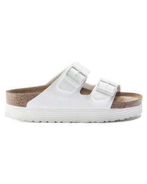 Birkenstock Arizona Grooved White Vegan Calzata Stretta