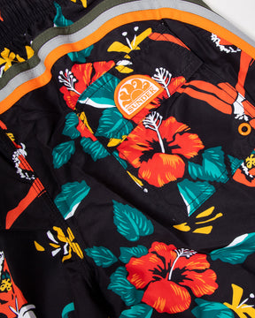 Man Boardshort Sundek Printed Swim Black