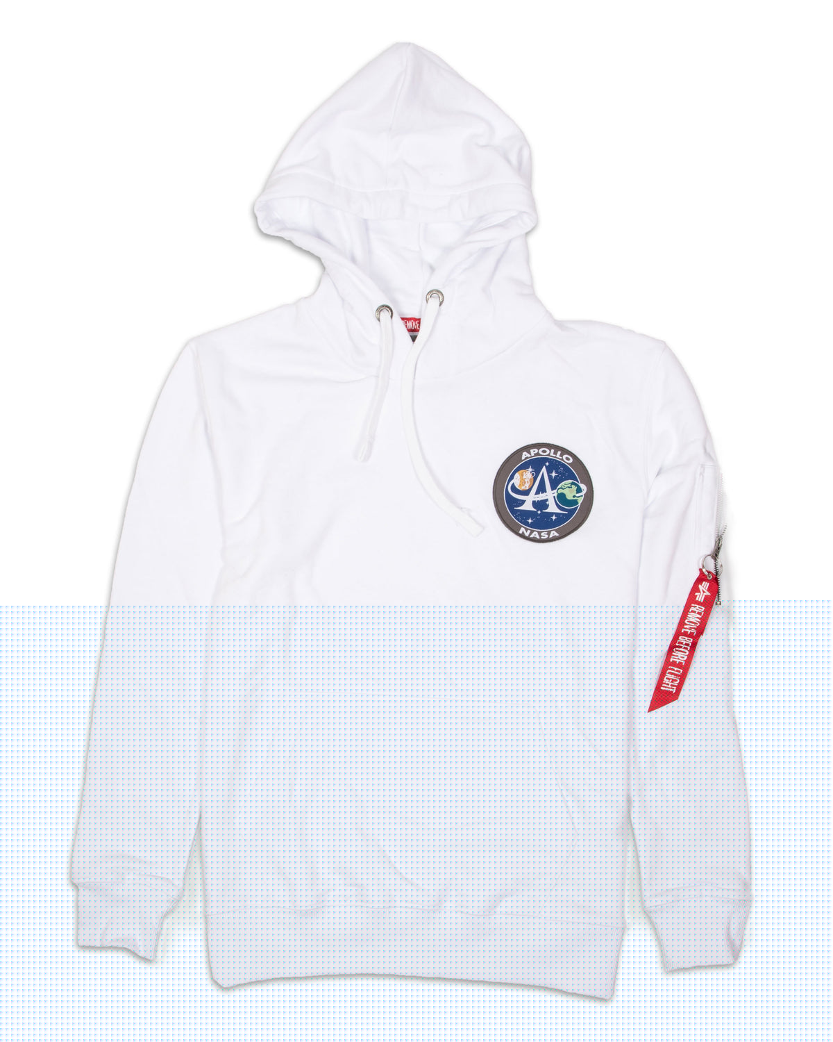 Felpa Uomo Alpha Industris Apollo Mission White