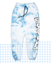 Pantalone Uomo Disclaimer Big Logo Azzurro