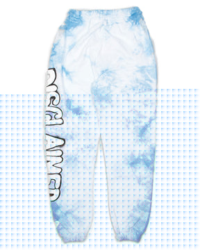 Pantalone Uomo Disclaimer Big Logo Azzurro