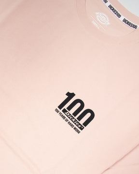 Man Tee Dickies 100 Logo Pink
